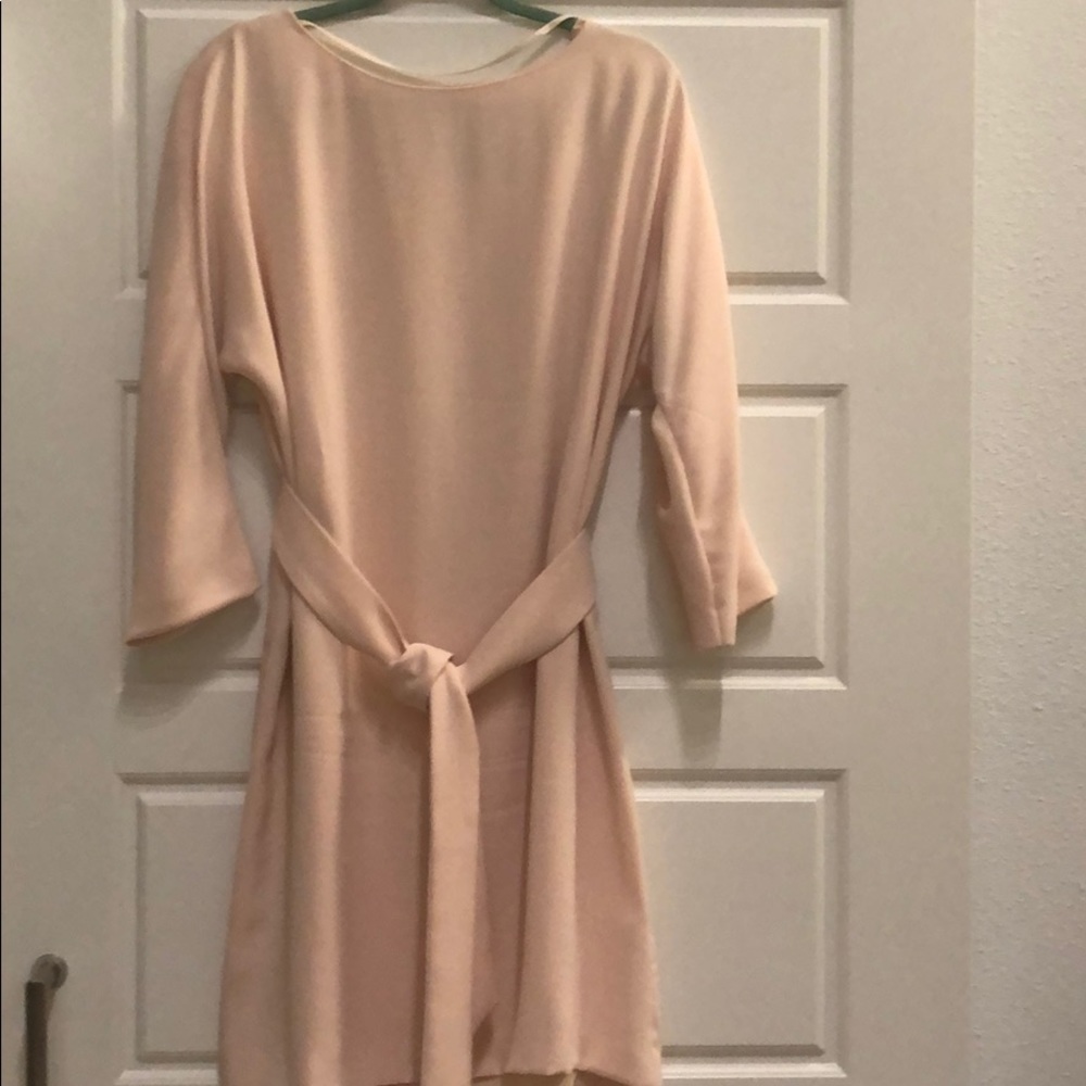 Alex Marie- Elbow length, tie waist dress
